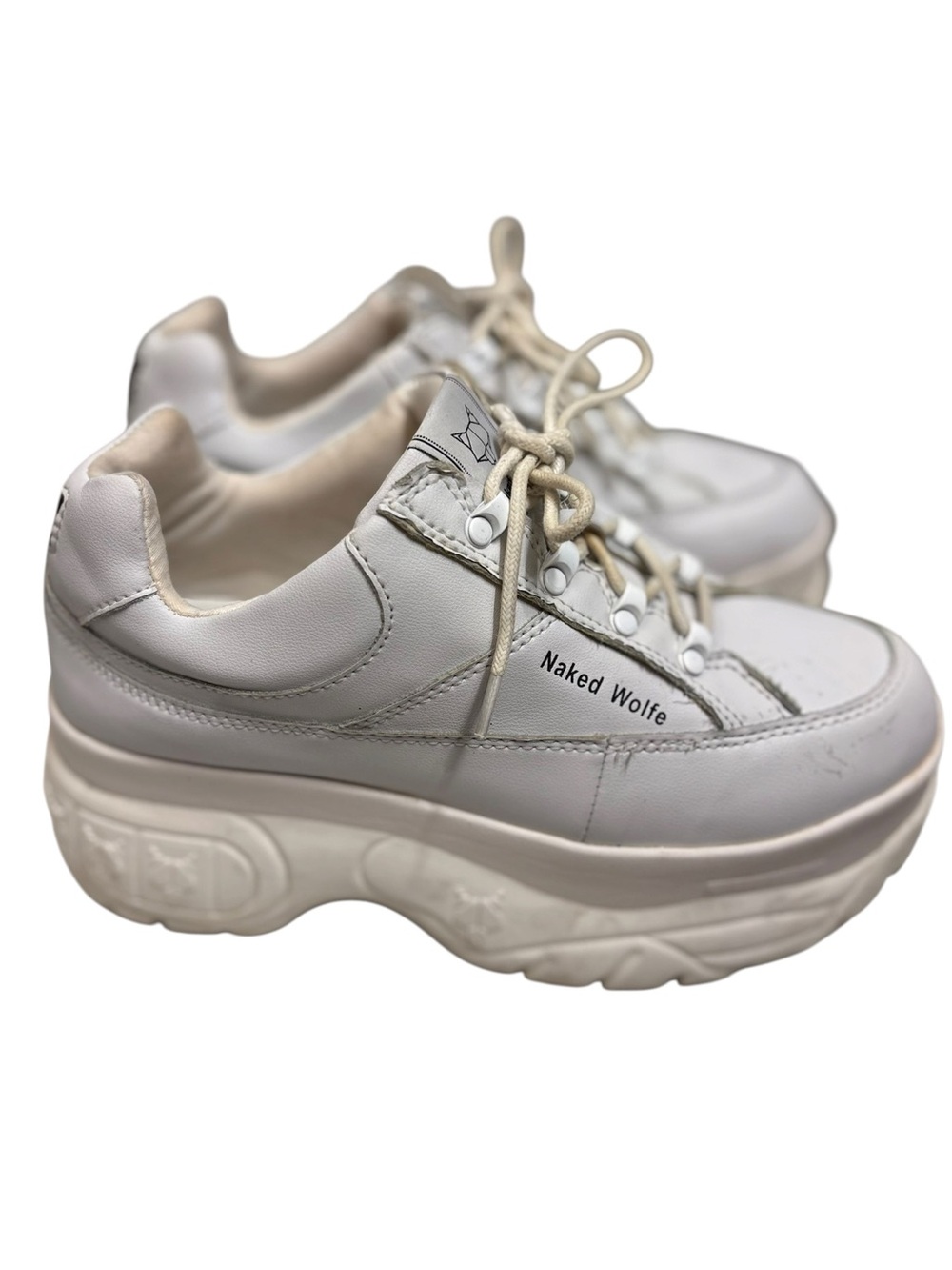 Naked Wolfe White Chunky Platform Sneakers 👟